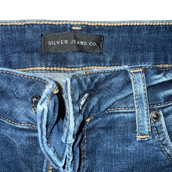 Silver Jeans Mid Rise Boyfriend Shorts women’s Sz 27 4.5” cuffed - Picture 8 of 12